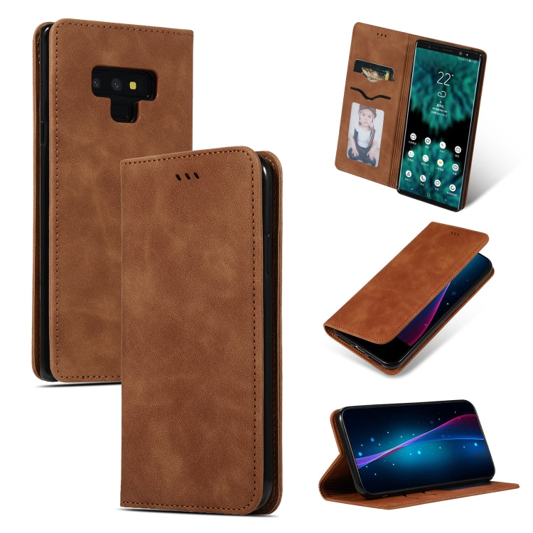 Retro Skin Feel Business Magnetic Horizontal Flip Leather Case for Samsung Galaxy NOTE 9三星, For Galaxy Note 9