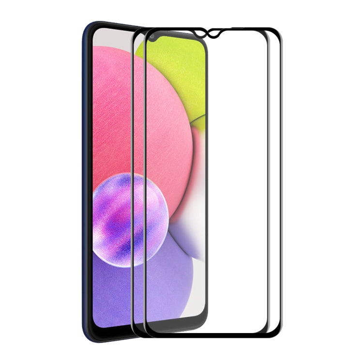 2 PCS ENKAY Hat-Prince Full Glue Tempered Glass 6D Full Coverage Anti-scratch Protector, For Samsung Galaxy A03s 164mm(2pcs), For Samsung Galaxy A03s 166mm(2pcs), For Samsung Galaxy A22 4G(2pcs), For Samsung Galaxy A22 5G(2pcs)