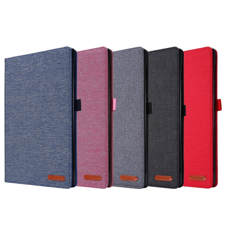 Horizontal Flip Fabric PU Leather Tablet Case with Card Slots & Holder, For OPPO Realme Pad