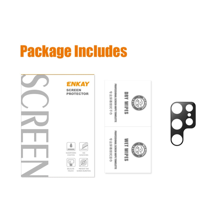 For Samsung Galaxy S22 Ultra 5G ENKAY Aluminium Alloy Camera Lens Protector Full Cover