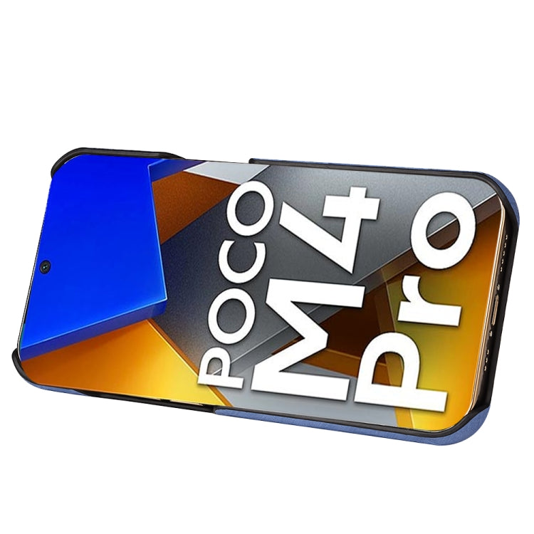 For Xiaomi Poco M4 Pro 4G Ring Holder Honeycomb PU Phone Case, For Xiaomi Poco M4 Pro 4G
