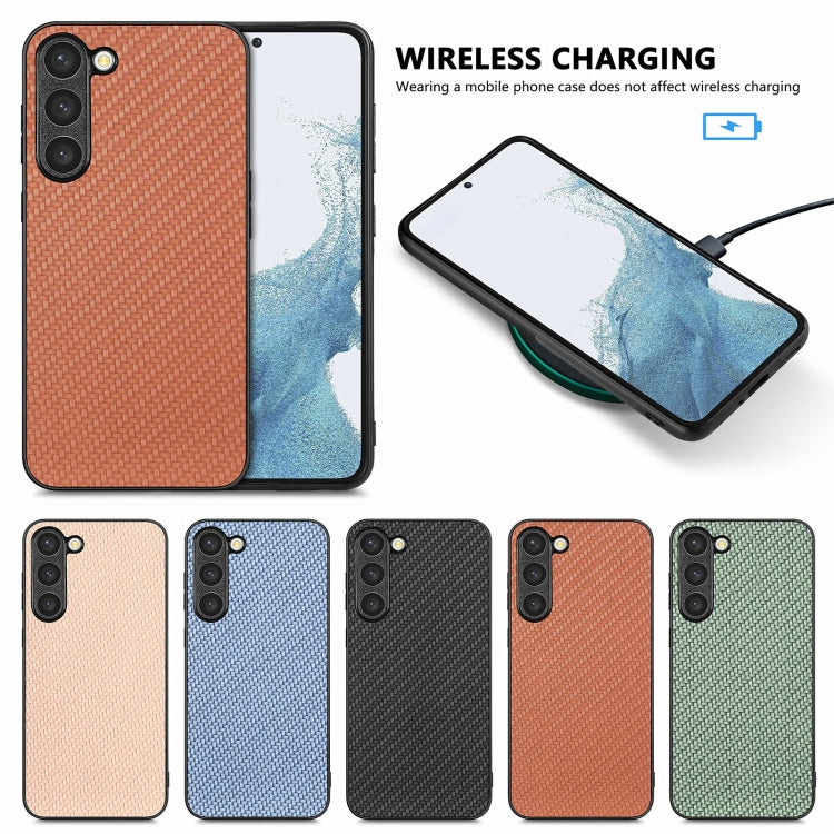 Carbon Fiber Texture Leather Back Cover Phone Case, For Samsung Galaxy S23 5G, For Samsung Galaxy S23+ 5G, For Samsung Galaxy S23 Ultra 5G