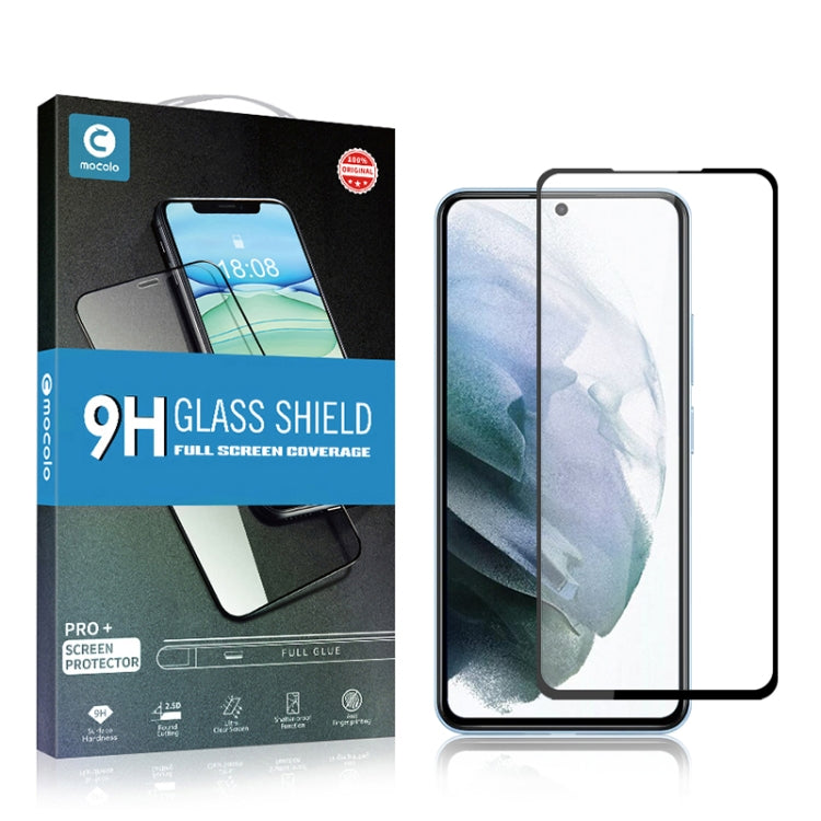 For Samsung Galaxy S23 5G mocolo 2.5D Full Glue Tempered Glass Film, Support Fingerprint Unlock, For Samsung Galaxy S23 5G