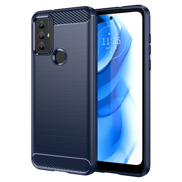 For Motorola Moto G Play 2023 Brushed Texture Carbon Fiber TPU Phone Case, For Motorola Moto G Play 2023
