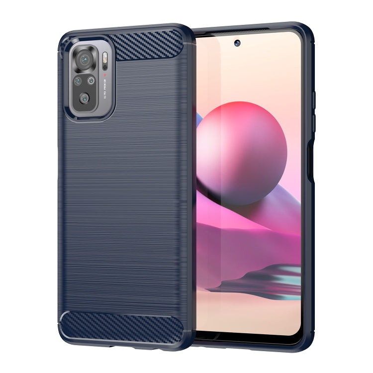For Xiaomi Poco M5s Brushed Texture Carbon Fiber TPU Phone Case, For Xiaomi Poco M5s
