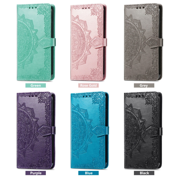 Mandala Flower Embossed Leather Phone Case, For UMIDIGI A13S, For Xiaomi Poco M5, For ZTE Blade A72 4G, For ZTE Blade V40S, For ZTE Blade V40 Pro, For Xiaomi Redmi A1+, For Huawei Mate 50 Pro, For Xiaomi Poco X3 Pro