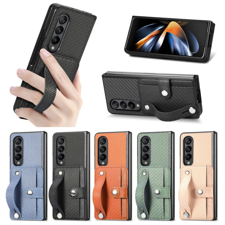 Wristband Kickstand Card Wallet Back Cover Phone Case, For Samsung Galaxy Z Fold4, For Samsung Galaxy Z Fold3, For Samsung Galaxy Z Fold2, For Samsung Galaxy Z Flip4, For Samsung Galaxy Z Flip3 5G, For Samsung Galaxy Z Flip 5G, For OPPO Find N2 Flip