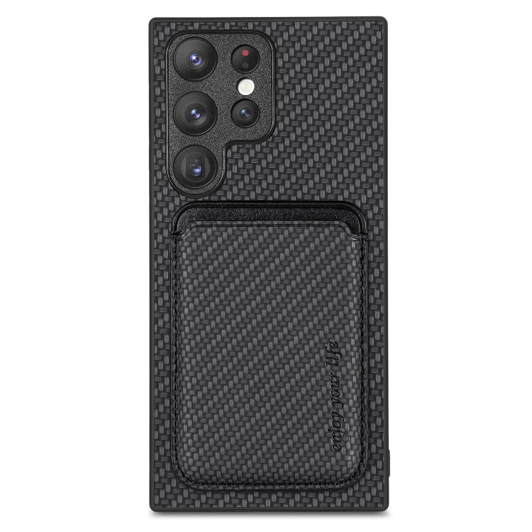 Carbon Fiber Leather Card Magsafe Magnetic Phone Case, For Samsung Galaxy S22 5G, For Samsung Galaxy S22+ 5G, For Samsung Galaxy S22 Ultra 5G, For Samsung Galaxy S21 5G, For Samsung Galaxy S21+ 5G, For Samsung Galaxy S21 Ultra 5G