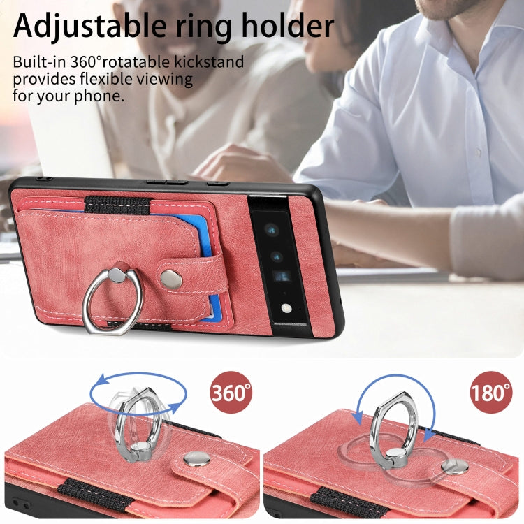 Retro Skin-feel Ring Card Wallet Phone Case, For Google Pixel 6 Pro, For Google Pixel 6, For Google Pixel 7 Pro, For Google Pixel 7, For Xiaomi Poco X5 Pro, For Xiaomi Redmi 9A