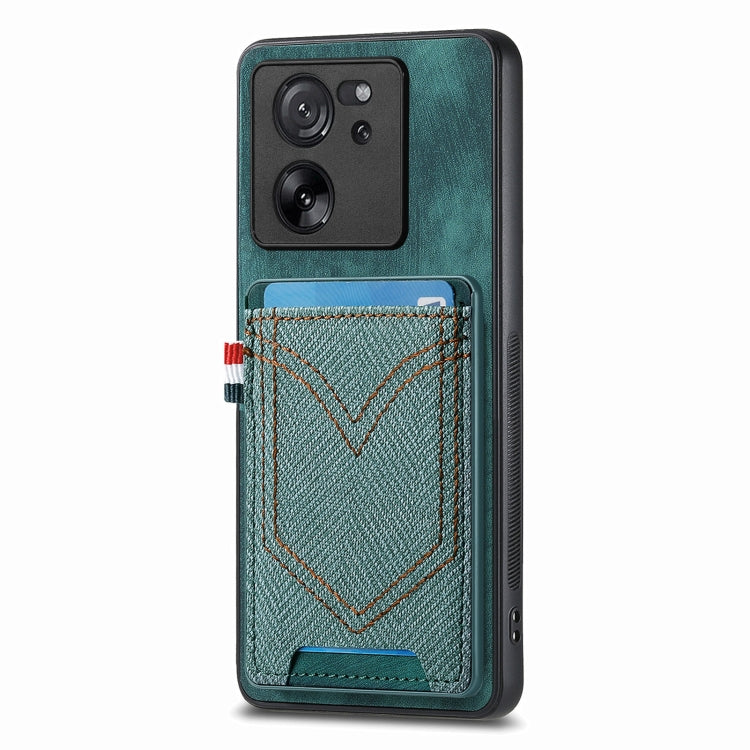 Denim Texture Leather Skin Phone Case with Card Slot, For Xiaomi Redmi Note 13 Pro 4G, For Xiaomi Redmi Note 13, For Xiaomi Redmi Note 13 Pro+, For Xiaomi Redmi Note 13 Pro 5G, For Xiaomi 13T / 13T Pro