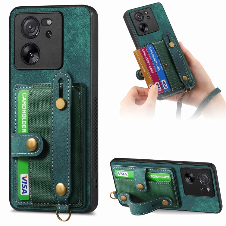 Retro Cross Wristband Wallet Leather Back Phone Case, For Xiaomi Redmi Note 13 Pro 4G, For Xiaomi 14 Pro, For Xiaomi 14, For Xiaomi Redmi Note 13, For Xiaomi Redmi Note 13 Pro+, For Xiaomi Redmi Note 13 Pro 5G, For Xiaomi 13T / 13T Pro