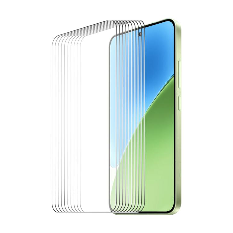 10pcs ENKAY 9H Big Arc Edge High Aluminum-silicon Tempered Glass Film, For Xiaomi Poco M8 Power 5G, For Redmi K100 Pro Max / Poco F9 Ultra 5G, For Xiaomi Poco F9 Pro, For Redmi 17 4G / 5G Global 170mm, For Redmi Note 17 4G 171mm Global, For Redmi A7