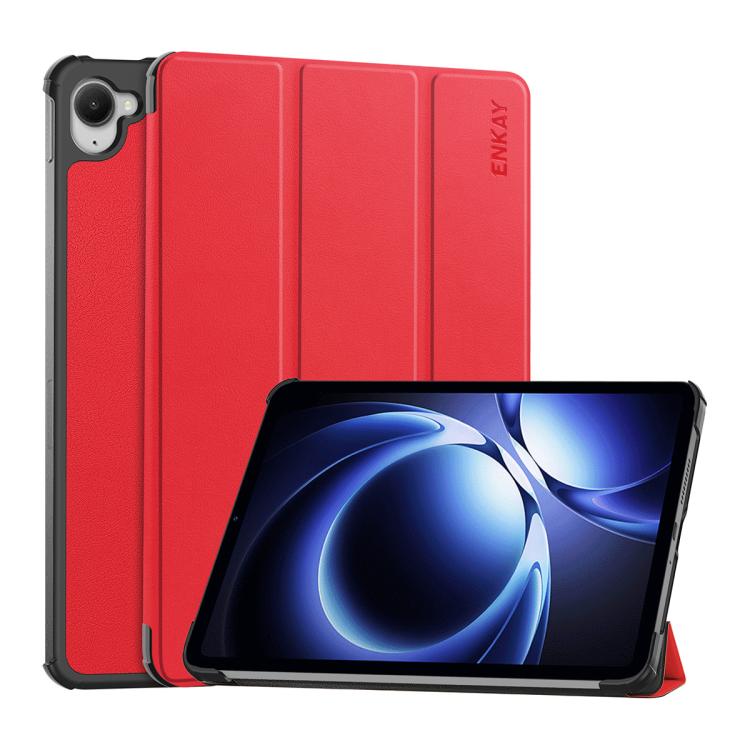 ENKAY Tri-fold Custer Texture Leather Stand Tablet Case, For Redmi Pad 2 SE 9.7 2026, For Redmi K Pad 8.8