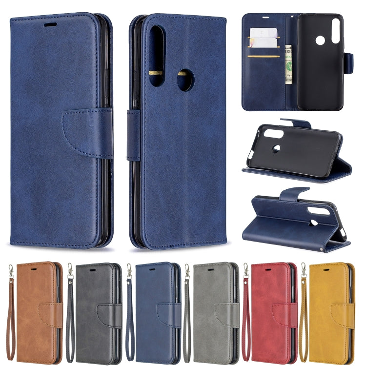 Retro Lambskin Texture Pure Color Horizontal Flip PU Leather Case for Huawei P Smart Z, with Holder & Card Slots & Wallet & Lanyard, For Huawei P Smart Z