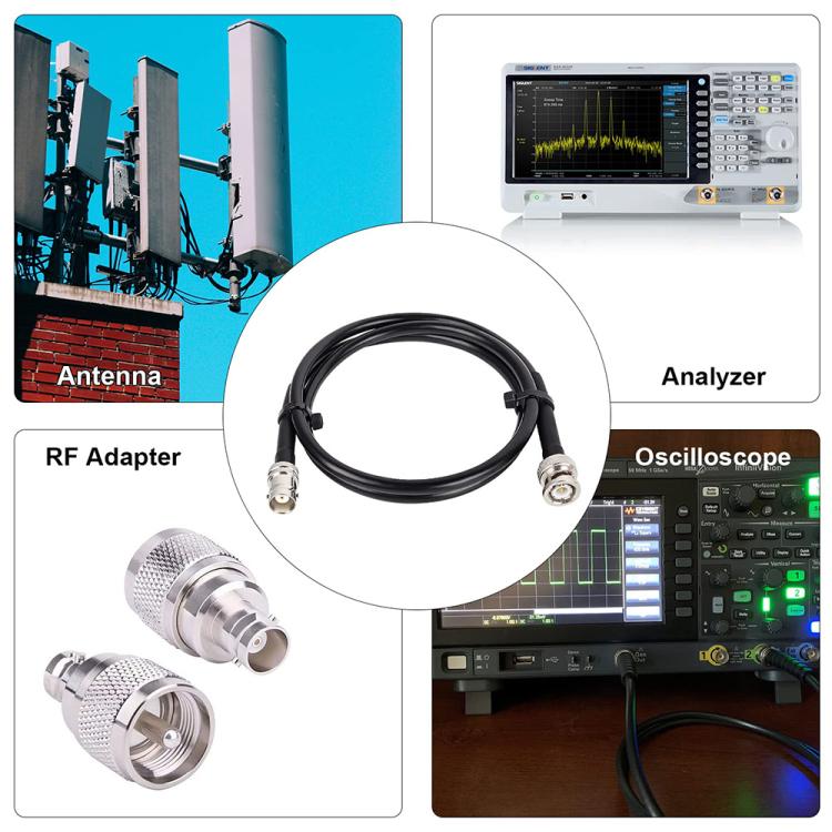JUNSUNMAY Male to Male RG59U BNC Extension Cable for Video Security Camera CCTV Systems, 50cm, 100cm, 150cm