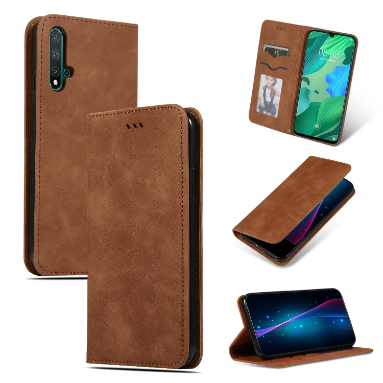 Retro Skin Feel Business Magnetic Horizontal Flip Leather Case for Huawei Nova 5 / Nova 5 Pro, For Huawei Nova 5