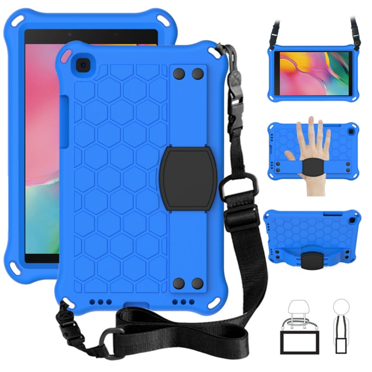 For Galaxy Tab A8.0 T290 / T295(2019) Honeycomb Design EVA + PC Four Corner Anti Falling Flat Protective Shell With Straps, For Galaxy Tab A8.0 (2019) T290/T295