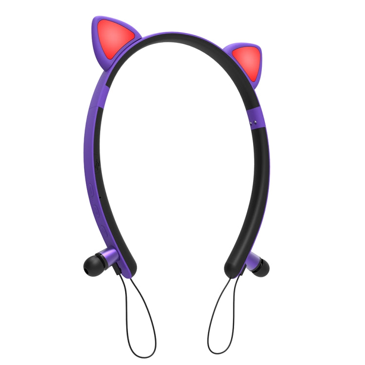 ZW29 Cat Ear Stereo Sound HIFI Fashion Outdoor Portable Sports Wireless Bluetooth Headset with Mic & LED Light Glowing