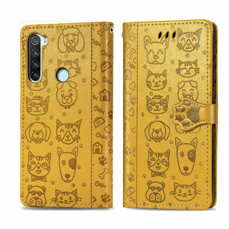 Cute Cat and Dog Embossed Horizontal Flip PU Leather Case with Holder / Card Slot / Wallet / Lanyard, For Huawei P Smart Z / Y9 Prime2019, For Xiaomi Redmi Note 8 Pro, For Xiaomi Redmi Note 8
