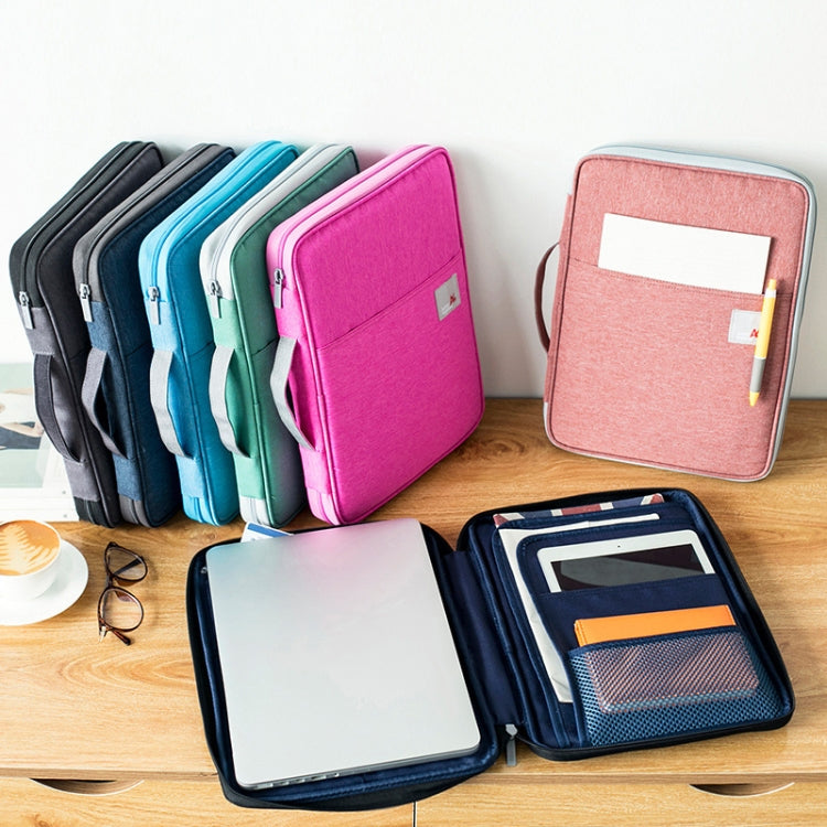 Multi-functional A4 Document Bags Portable Waterproof Oxford Cloth Storage Bag for Notebooks,Size: 33cm*24*3.5cm