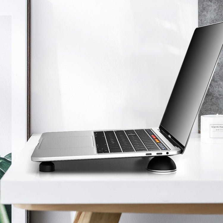 Suohuang SH-1029 Aluminum Portable Bracket Foot Pad for MacBook, Laptop, White, Black