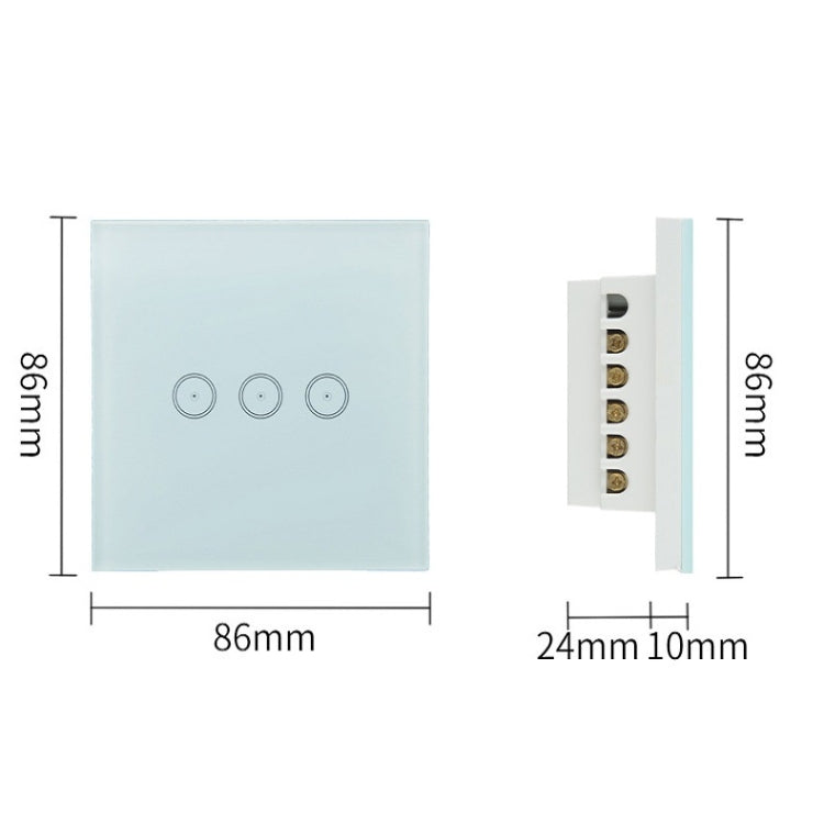 Wifi Wall Touch Panel Switch Voice Control Mobile Phone Remote Control, White 1 Gang (Zero Firewire Wifi), White 2 Gang (Zero Firewire Wifi)