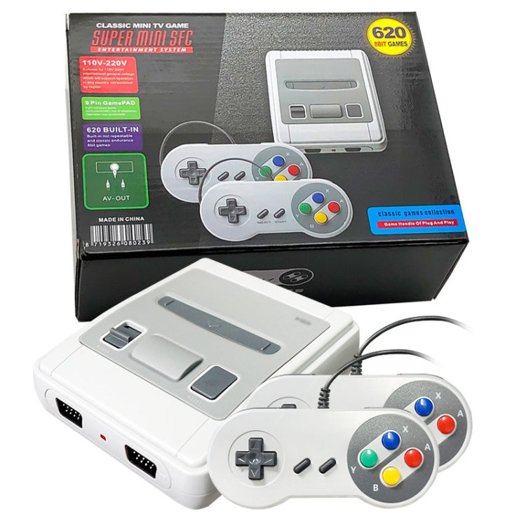 SFC620 Mini 8-Bit TV Game Console Built-In 620 Games, Supports AV Output, SFC620(US Plug), SFC620(EU Plug)
