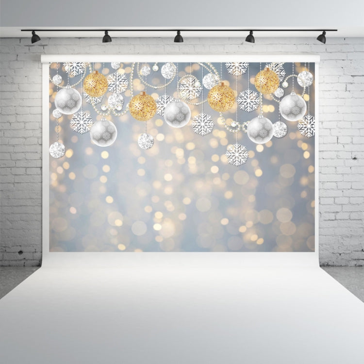 2.1m X 1.5m Christmas Ball Snowflake Party Decorative Photography Background, Christmas Ball