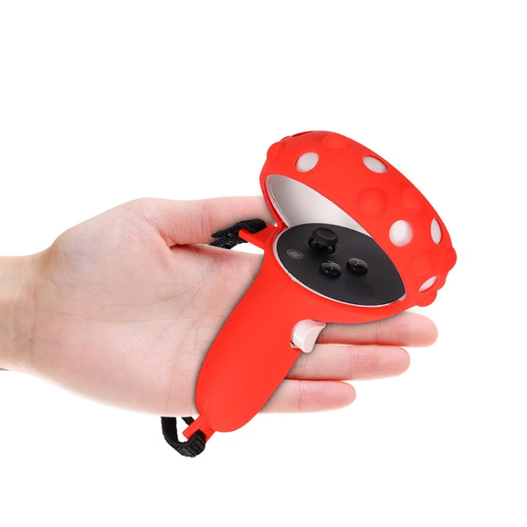 2 Sets GS092 Handle Controller Silicone Protective Cover Anti-Fall And Anti-Lost All-Inclusive Cover For Oculus Quest 2, GS092 Blue, GS092 Black