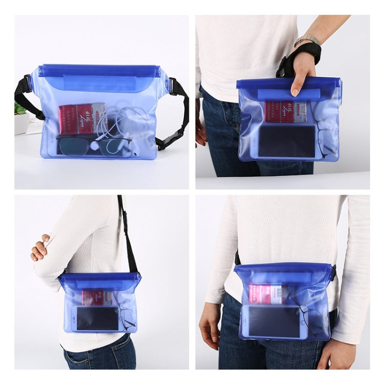10 PCS Outdoor Beach Mobile Phone Waterproof Bag Three-Layer Sealed PVC Storage Waterproof Waist Bag, White, Yellow, Purple, Green, Blue, Black, Pink, Orange