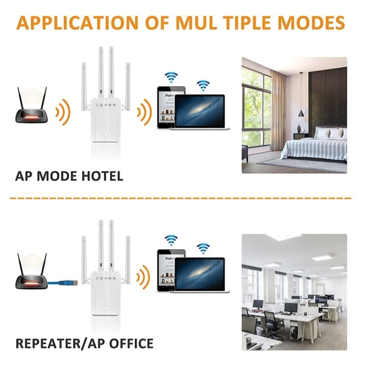 M-95B 300M Repeater WiFi Booster Wireless Signal Expansion Amplifier, Black - US Plug, Black - EU Plug, Black - UK Plug, White - US Plug, White - EU Plug, White - UK Plug
