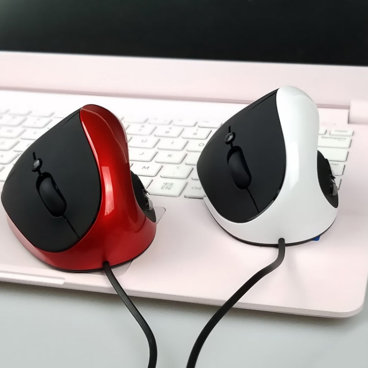 JSY-05 6 Keys Wired Vertical Mouse Ergonomics Brace Optical Mouse, White, Red, Purple, Blue, Black, Silver Gray