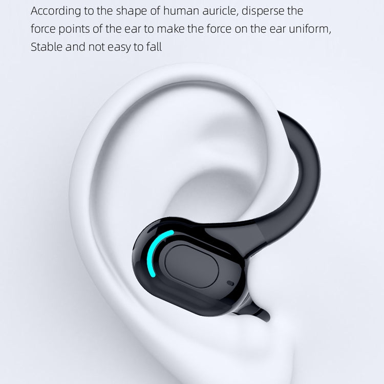 F8 Bluetooth 5.1 Ear-Mounted Stereo Wireless Sports Earphone, Single Earphone (White), Single Earphone (Black+Red), Single Earphone (Black+Blue), Single Earphone (Black+Green), Single Earphone (Black)