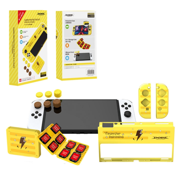 DOBE TNS-1192 Host Handle Protective Shell + Card Box + Rocker Cap Set For Switch OLED, TNS-1192