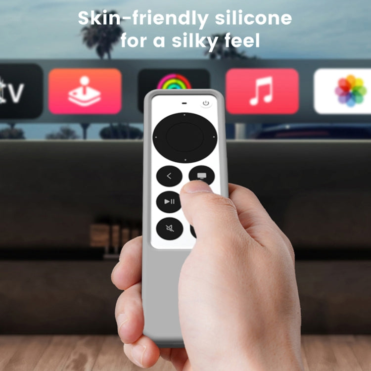 Silicone Remote Controller Waterproof Anti-Slip Protective Cover For Apple TV 4K 2021, (Luminous Color), (Brown), (Black), (Gray White)