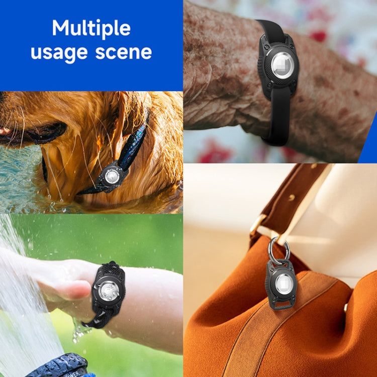 For AirTag 2nd Gen / AirTag 1st Gen Protective Case Three-proof All-inclusive IPX7 Waterproof Locator Cover, Red, Black, Royal Blue, Dark Green, Purple