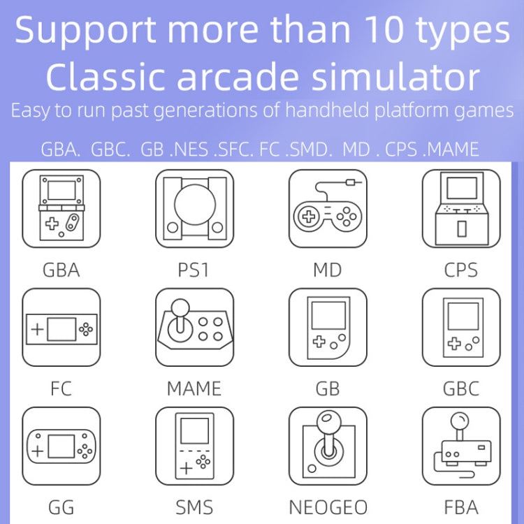 RG3000 Handheld Game Console Support Double Handle Mini Game Console, RG3000 Purple, RG3000 Green, RG3000 Yellow, RG3000 Pink, RG3000 Gray