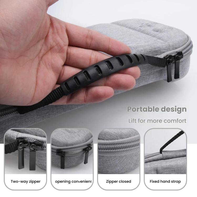 For Nintendo Switch 2 Game Console Storage Bag EVA Fabric Handbag, X-Pattern Gray, X-Pattern Black