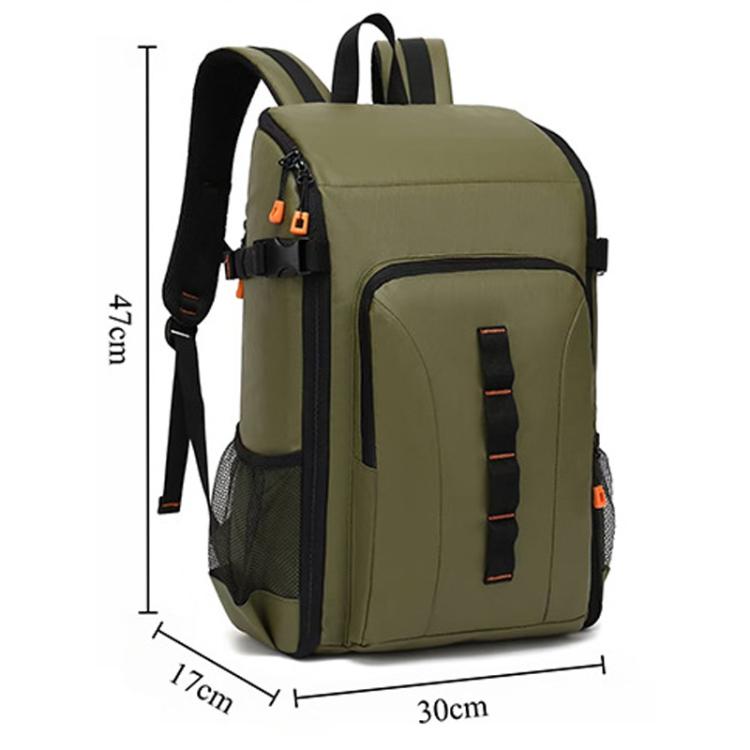 Outdoor Large Capacity Waterproof Camera Bag Detachable Portable DSLR Backpack, Olive Green