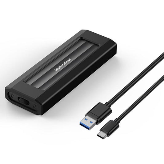 Blueendless 10Gbps M.2 SSD Enclosure External Type-C 3.2 Portable Hard Drive Case, NVMe Protocol With USB Cable Black Gray, NVMe Protocol With USB/Type-C 2 In 1 Cable Black Gray, NVMe Protocol With USB Cable Silver Orange