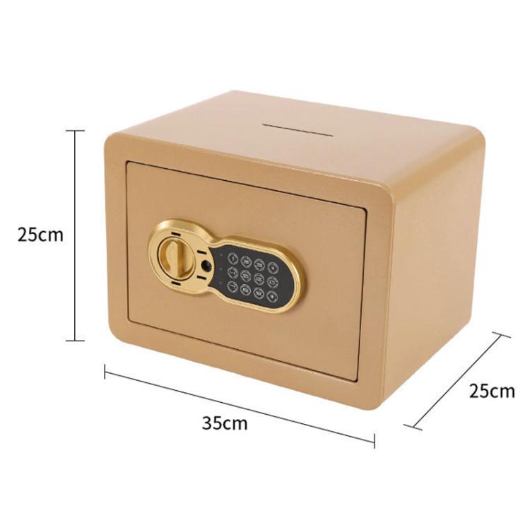 Wall-Mounted Small Steel Safe With Anti-Theft Plate Password Storage Safe, Black With Money Drop Slot, Gold With Money Drop Slot, Black No Money Drop Slot, Gold No Money Drop Slot