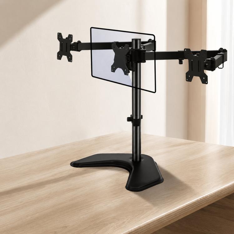 Three-Screen 360 Degree Rotating Base Cantilever Monitor Mount, ZX-T033V