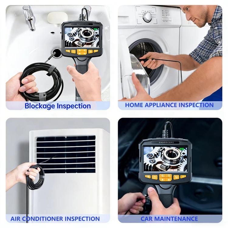 Endoscope Camera With 4.3 inch IPS HD Screen Borescope Camera HD1080P IP67 Waterproof Inspection Camera