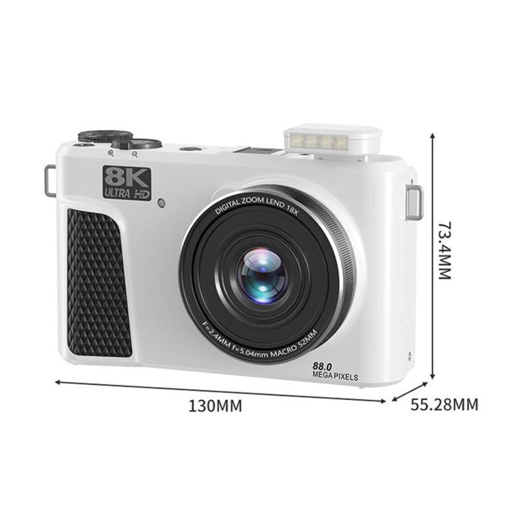 8K Digital Camera With 3.0 Inch IPS Screen 18X Zoom Auto Focus WiFi Micro Camera