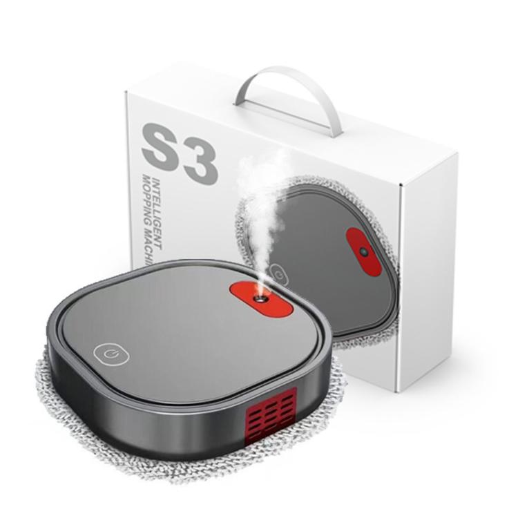 Smart Robot Mopping Cleaner Dry Wet Floor Sweeper Machine With Spray Humidifier, Dark Gray