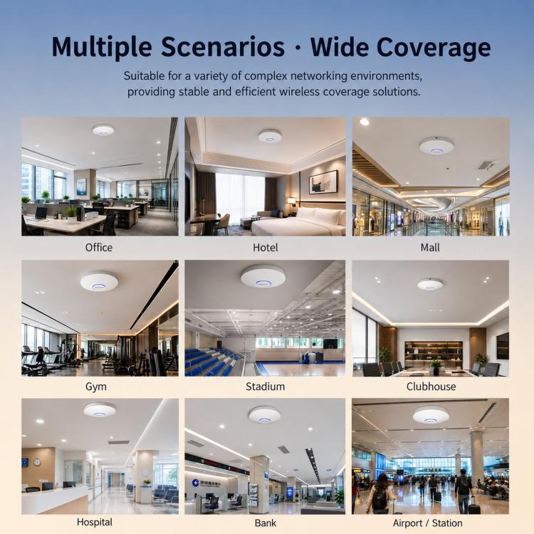 COMFAST CF-E392AX WiFi 6 Access Point AX3000 High-Power Ceiling AP With Dual Gigabit Ethernet Ports, CF-E392AX