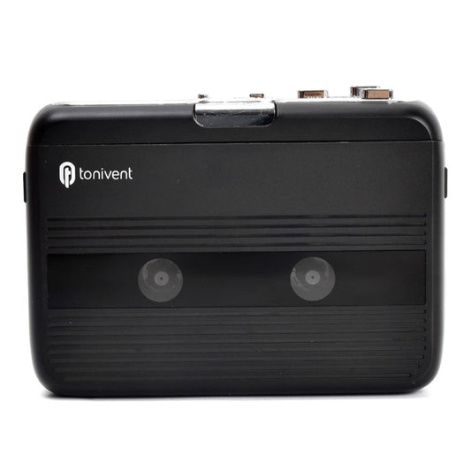 Tonivent TON007B Portable Bluetooth Tape Cassette Player, Support FM / Bluetooth Input and Output, TON007B, TON007T