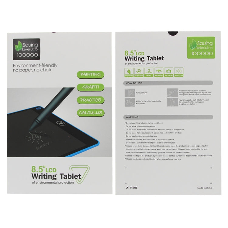 Portable 8.5 inch LCD Writing Tablet Drawing Graffiti Electronic Handwriting Pad Message Graphics Board Draft Paper with Writing Pen, 8.5 inch Red, 8.5 inch White, 8.5 inch Black, 8.5 inch Green, 8.5 inch Blue