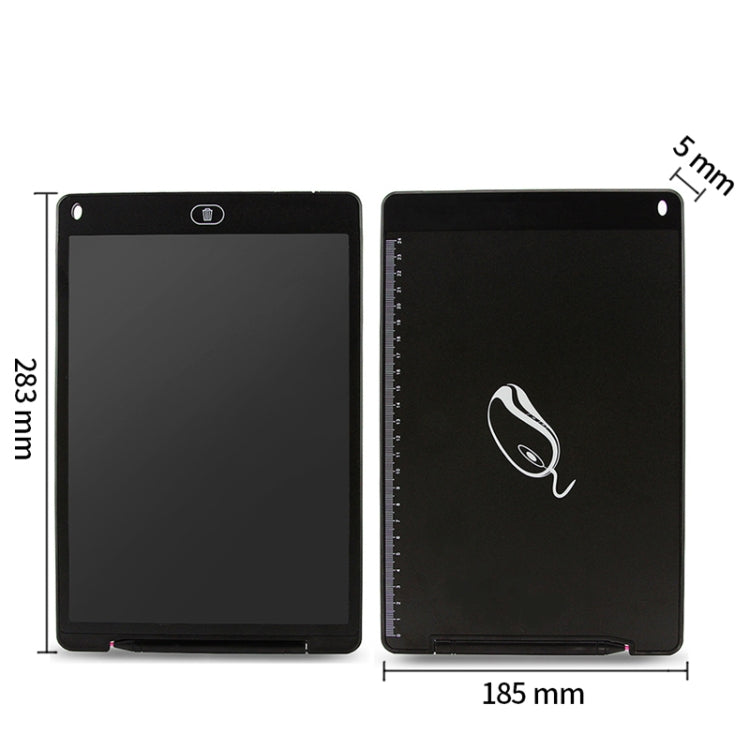 Portable 12 inch LCD Writing Tablet Drawing Graffiti Electronic Handwriting Pad Message Graphics Board Draft Paper with Writing Pen, 12 inch Black