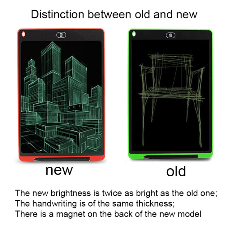 Portable 12 inch LCD Writing Tablet Drawing Graffiti Electronic Handwriting Pad Message Graphics Board Draft Paper with Writing Pen, 12 inch Red, 12 inch White, 12 inch Black, 12 inch Green, 12 inch Blue